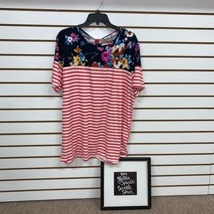 Stretchy Mixed Print T